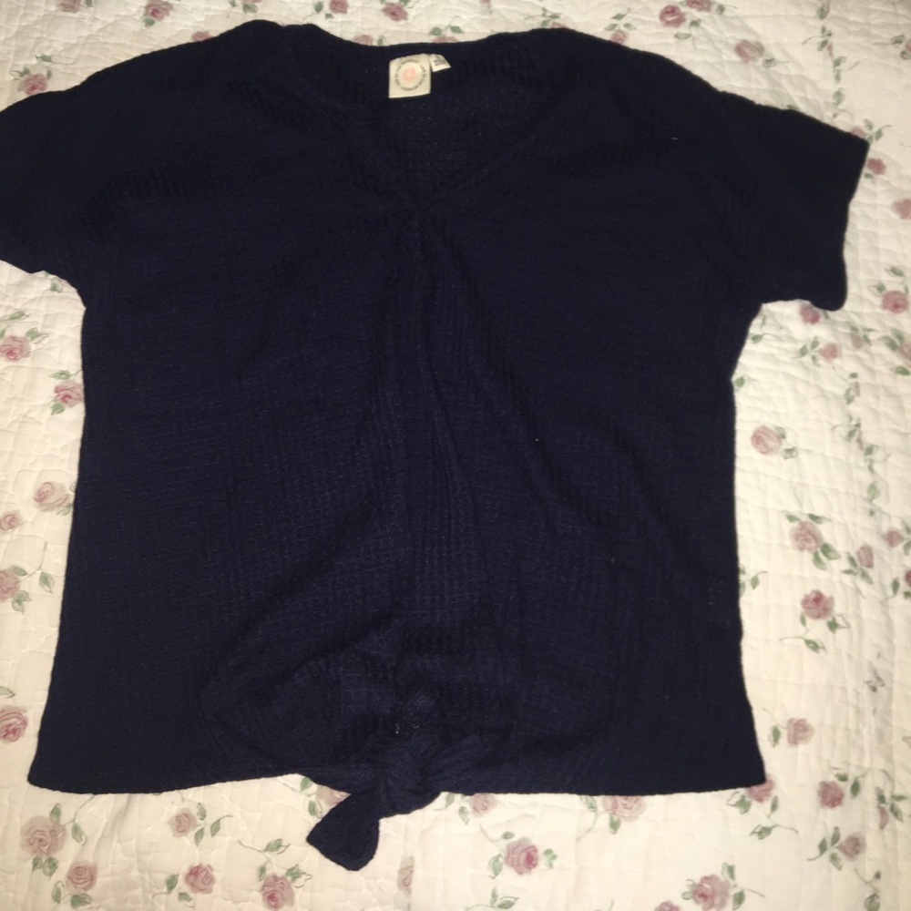 Navy blue tie shirt